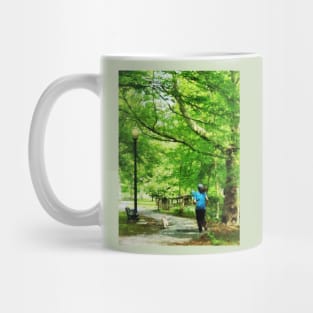 Jogging - Girl Jogging With Dog Mug